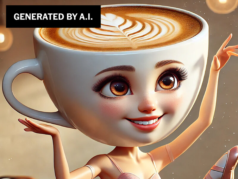 Imagem da Ballerina Capuccina, fenômeno no TikTok gerado por IA